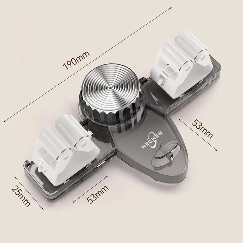 Maliben | Broom Clamp With Suction Cups – Space-Saving Wall Holder With Adjustable Hooks