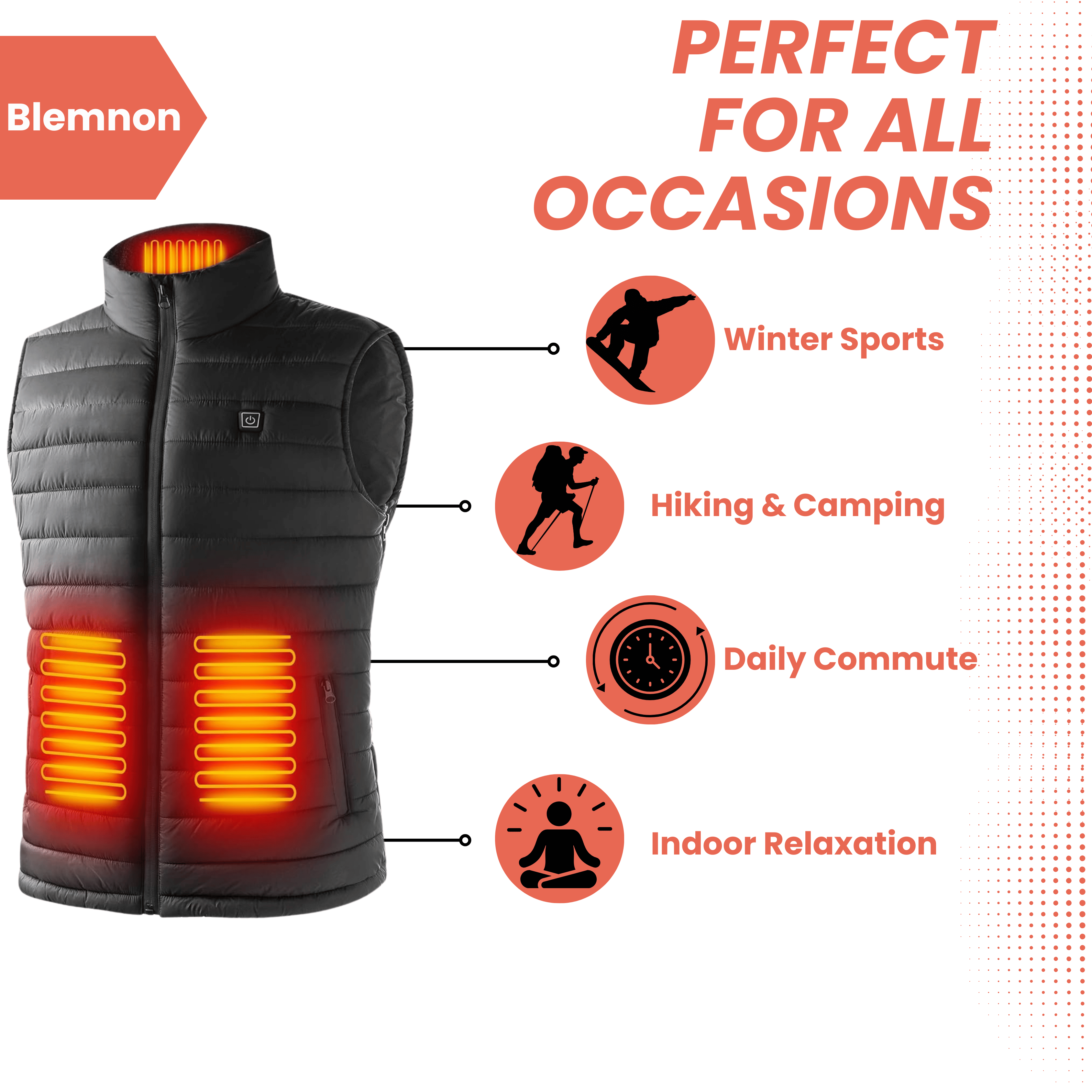 Maliben | Heated Gilet – Lightweight Body Warmer Heated Jacket For Ultimate Comfort