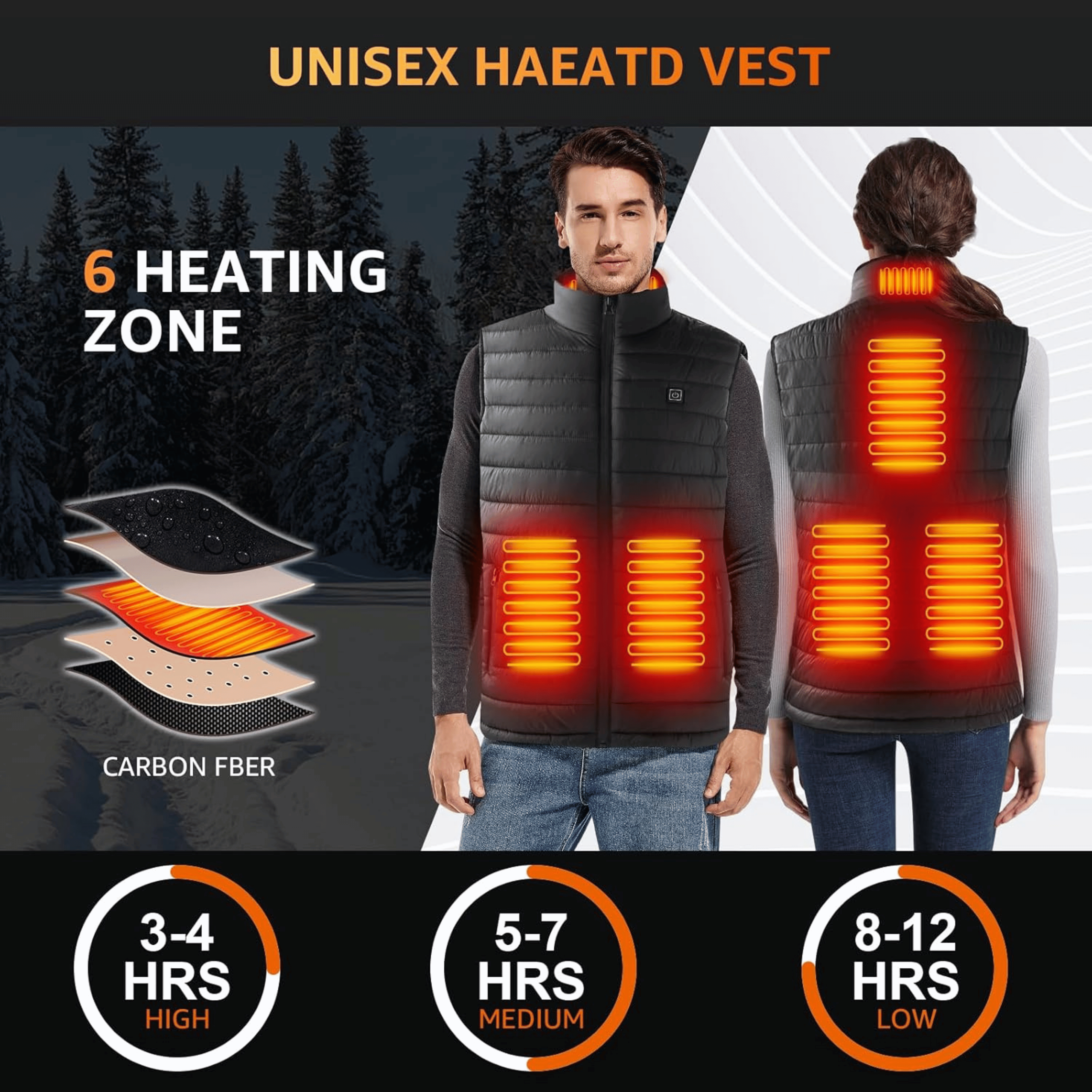Maliben | Heated Gilet – Lightweight Body Warmer Heated Jacket For Ultimate Comfort