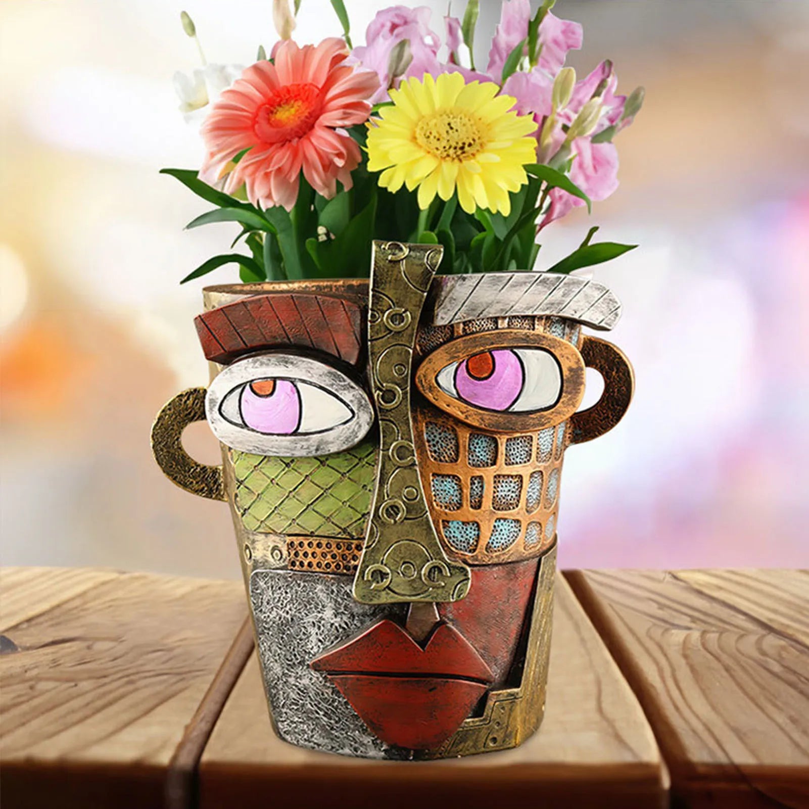 Maliben | Stylish Abstract Art Flower Pot Ornaments - Retrovisage
