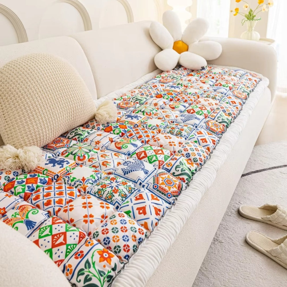 Maliben | Bohemian Printed Quilted Sofa Cover