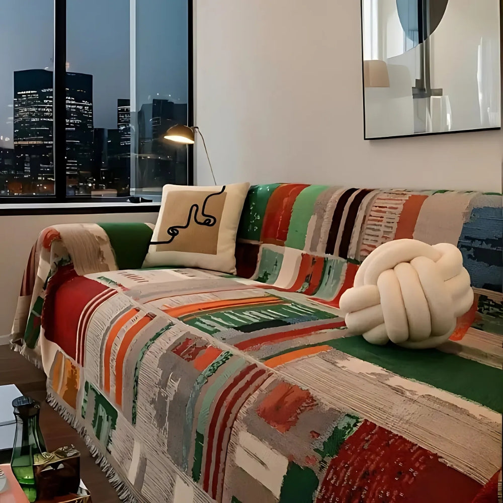 Maliben | Bohemian Rustic Geometric Sofa Cover
