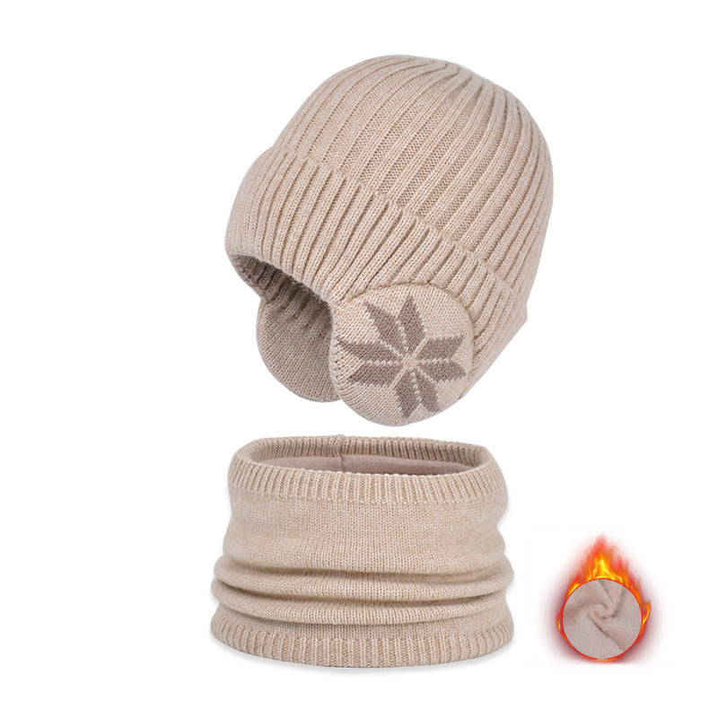 Maliben | Kids Winter Fleece Scarf Suit Knit Hat