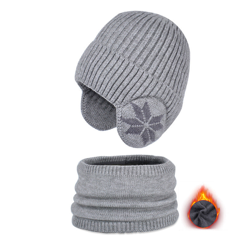 Maliben | Kids Winter Fleece Scarf Suit Knit Hat