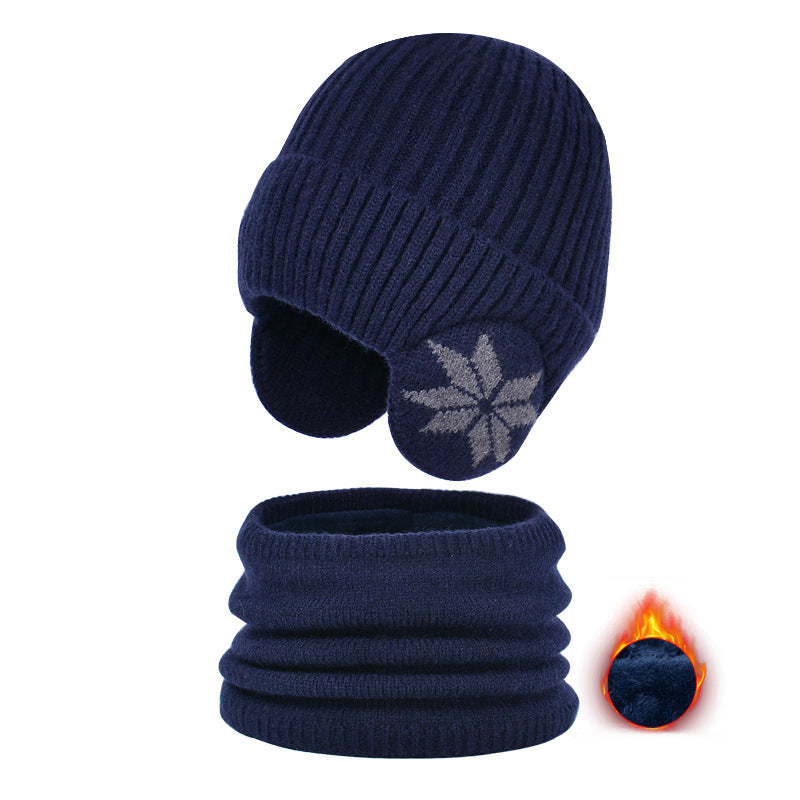 Maliben | Kids Winter Fleece Scarf Suit Knit Hat