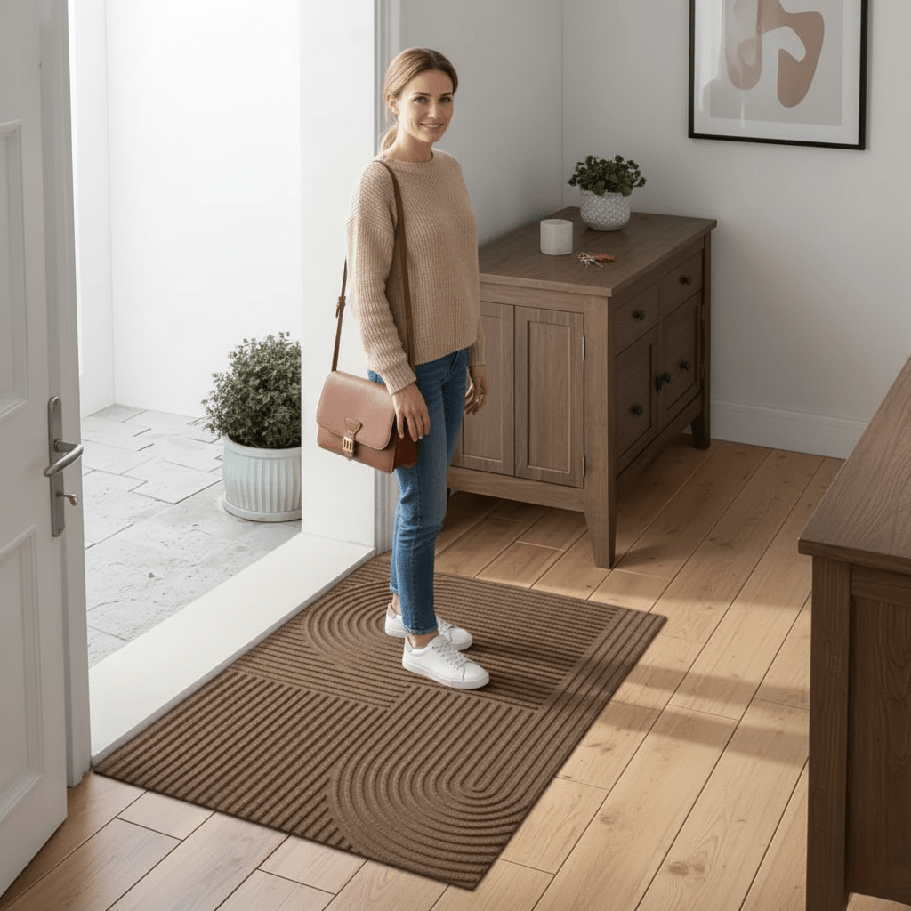 Maliben | Absorbent, Washable Mat With Flowing Line Pattern