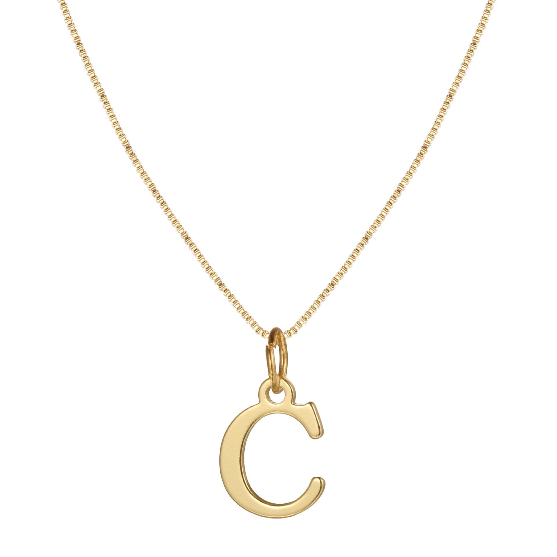 Maliben | 14k Minimal Serif Initial Necklace