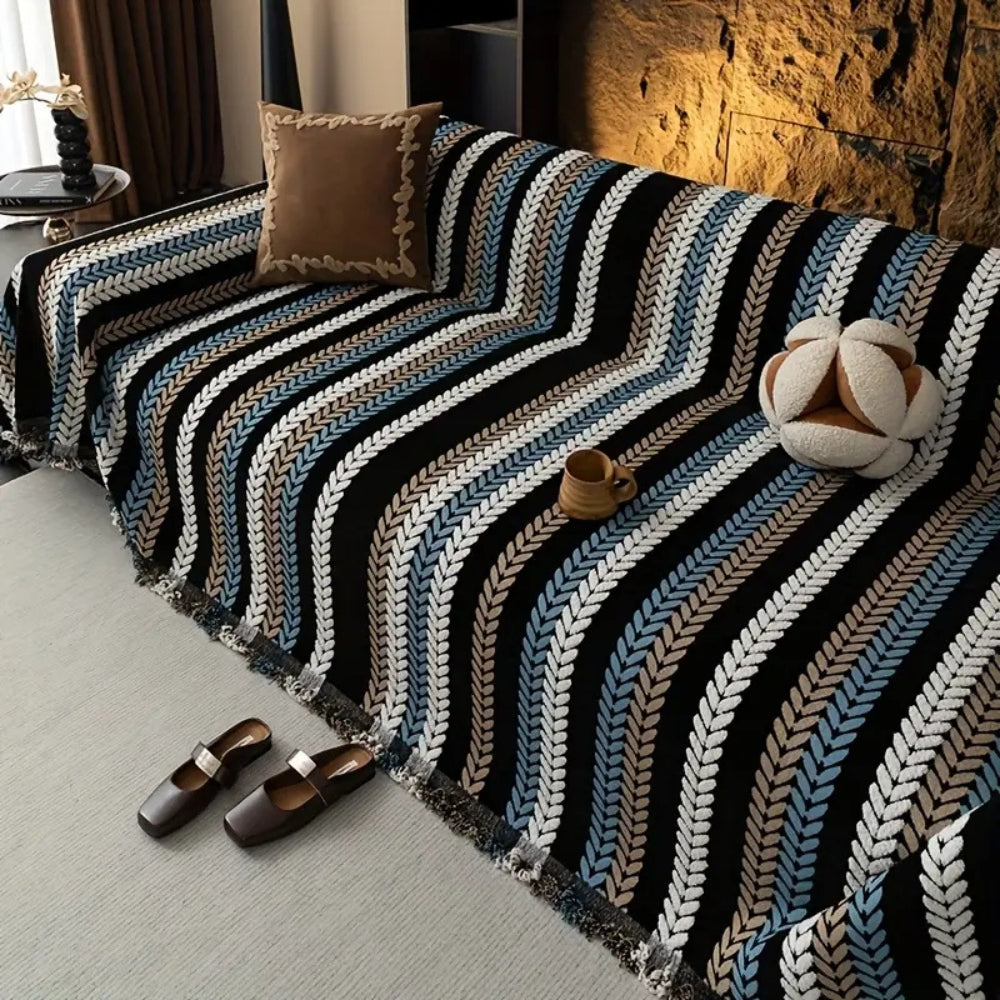 Maliben | Cascade Stripe Sofa Cover