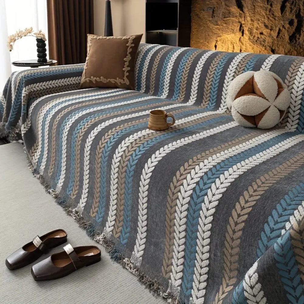 Maliben | Cascade Stripe Sofa Cover