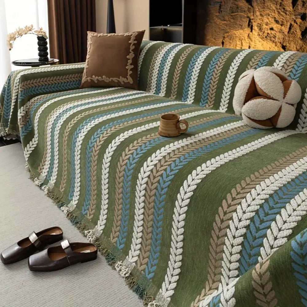 Maliben | Cascade Stripe Sofa Cover