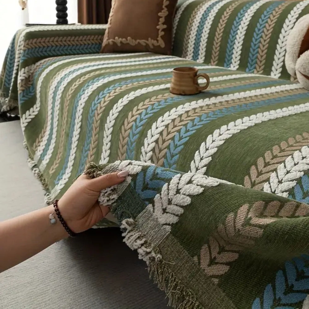 Maliben | Cascade Stripe Sofa Cover