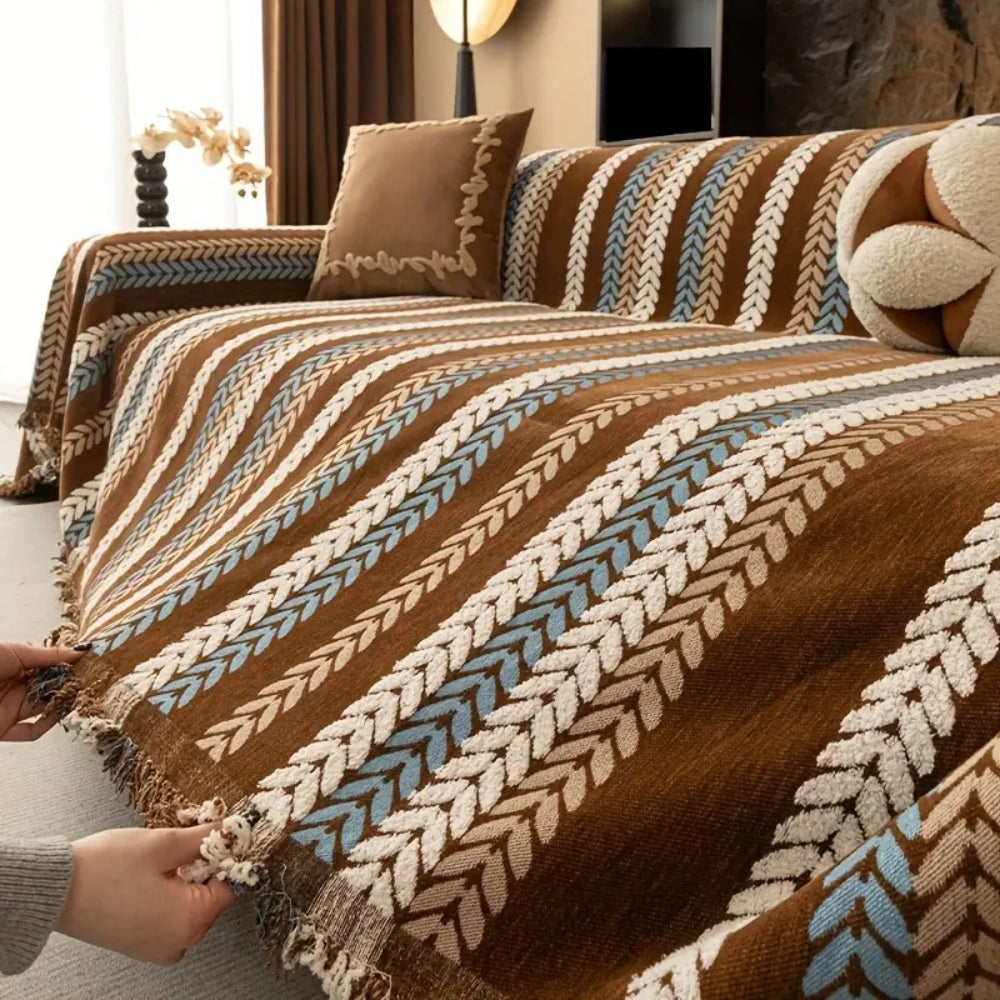 Maliben | Cascade Stripe Sofa Cover