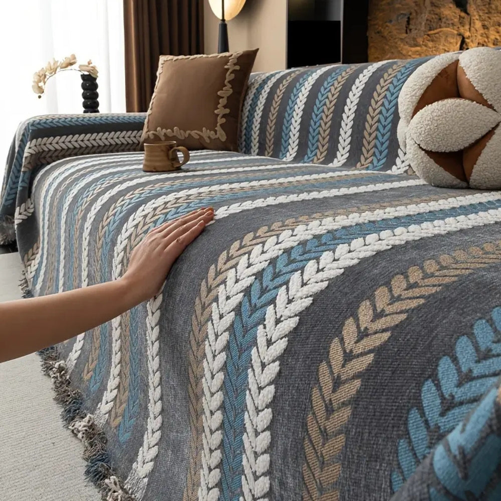 Maliben | Cascade Stripe Sofa Cover