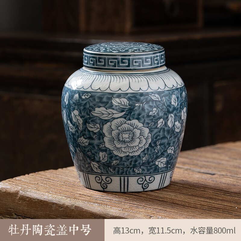 Maliben | Ceramic airtight container tea box tea can moisture-protected storage tank tea container storage bottle tea organizer jar tea cans