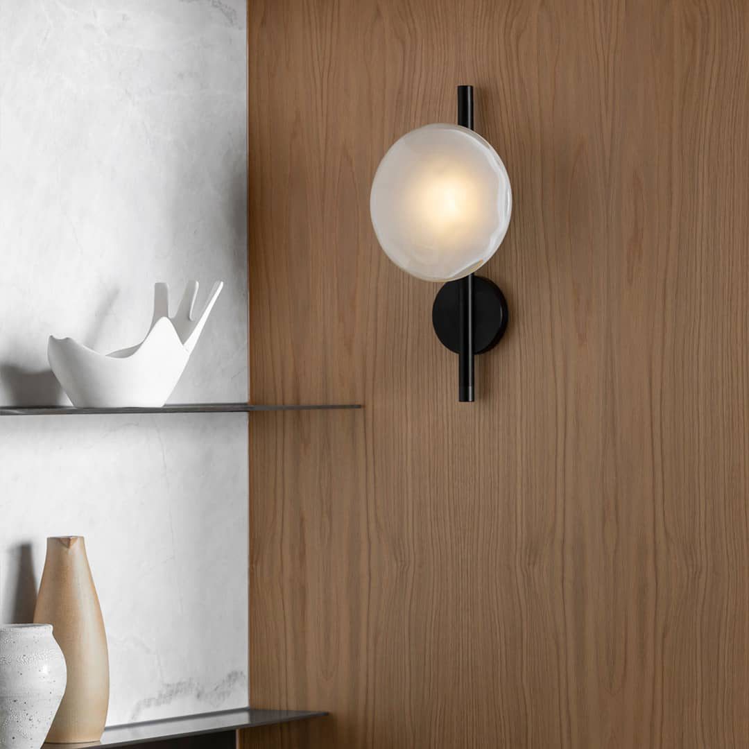 Maliben | Round Glass Wall Lamp In Scandinavian Design