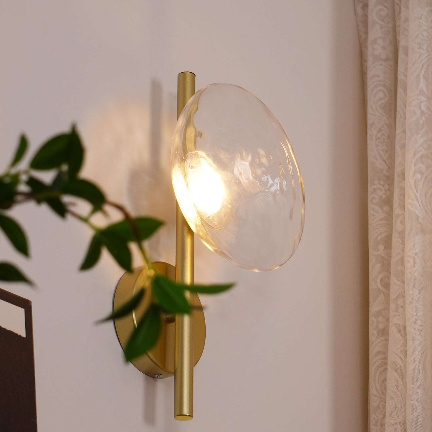 Maliben | Round Glass Wall Lamp In Scandinavian Design