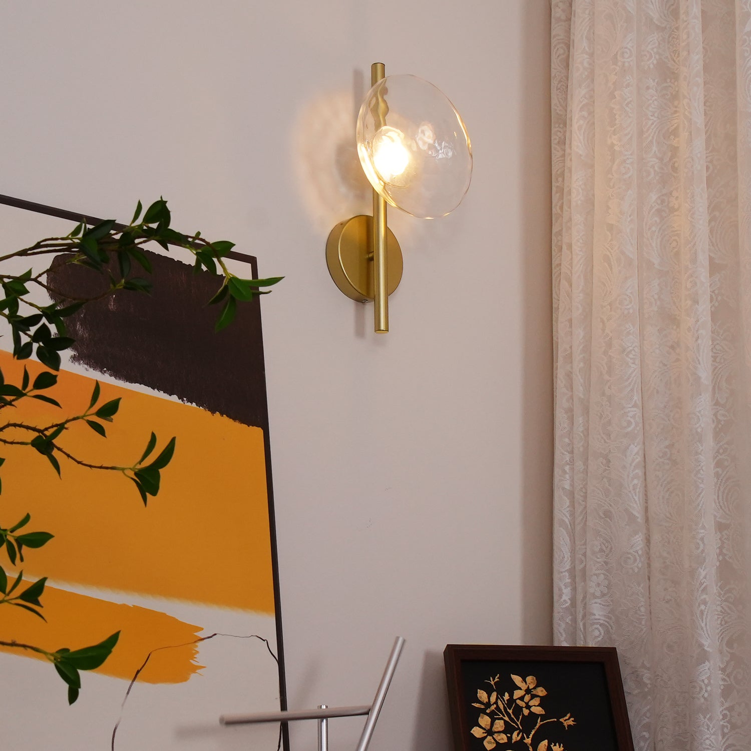 Maliben | Round Glass Wall Lamp In Scandinavian Design