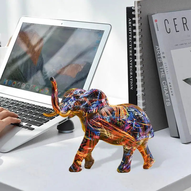 Maliben | Colortrunk Lively Elephant Sculpture Unique Bold Design
