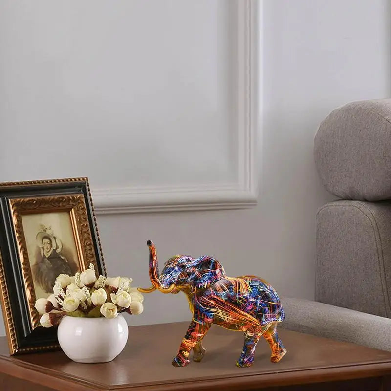 Maliben | Colortrunk Lively Elephant Sculpture Unique Bold Design