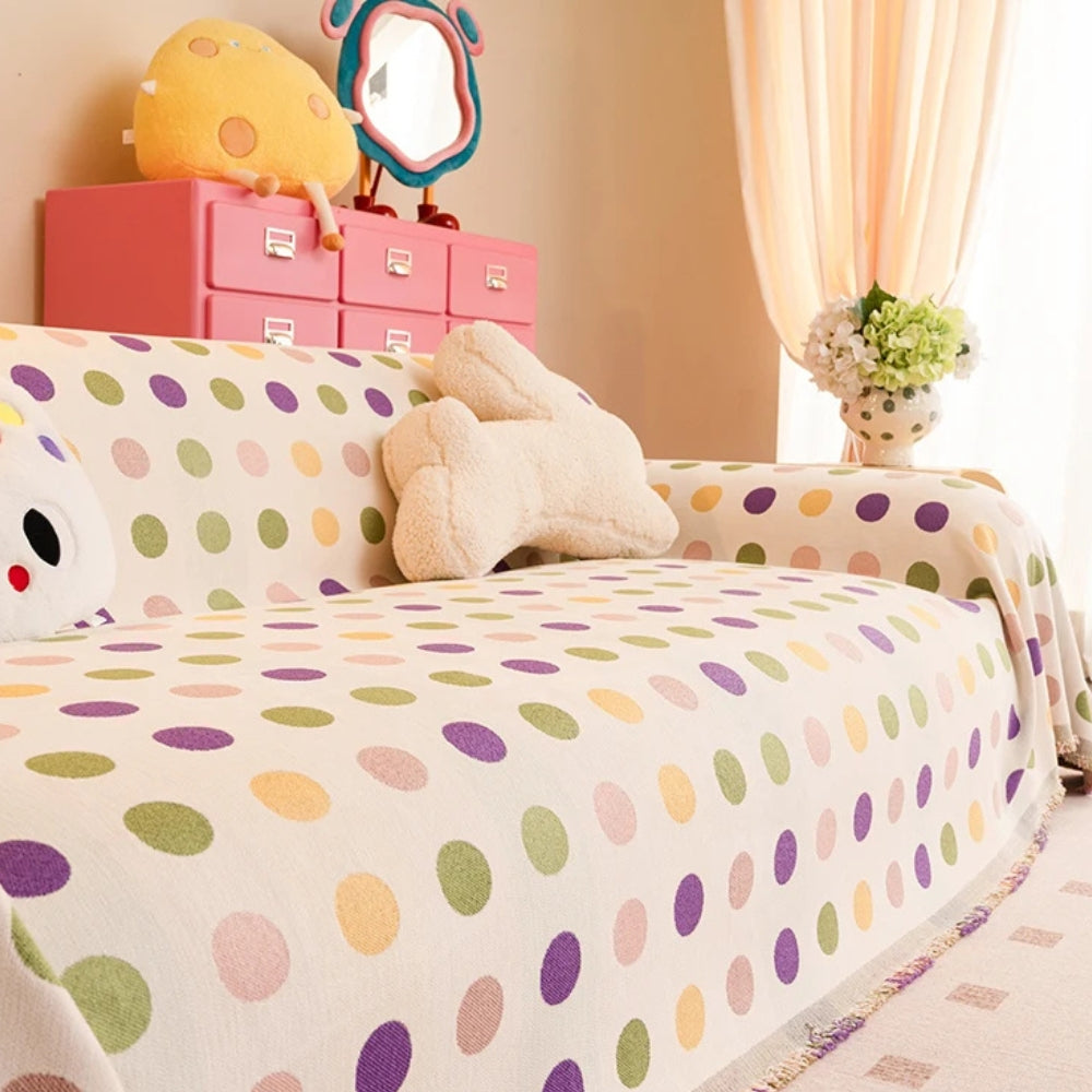 Maliben | Colorful Polka Dot Sofa Cover