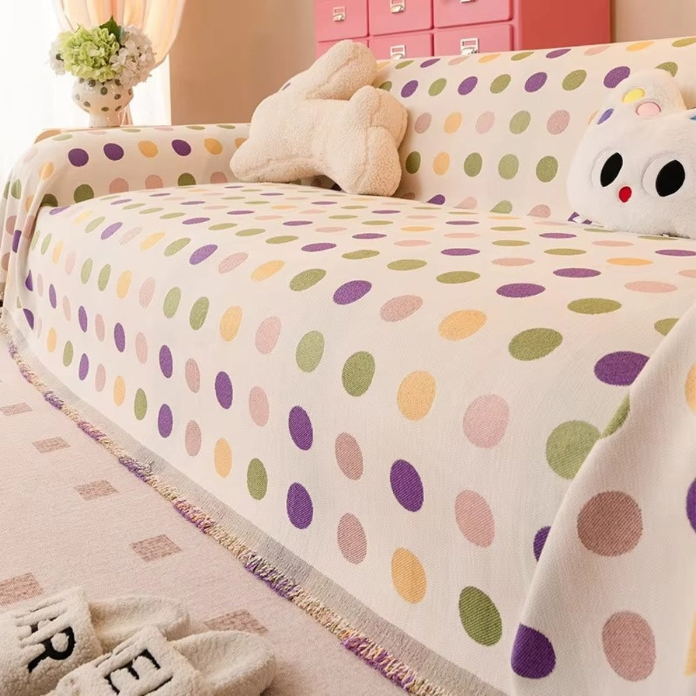 Maliben | Colorful Polka Dot Sofa Cover