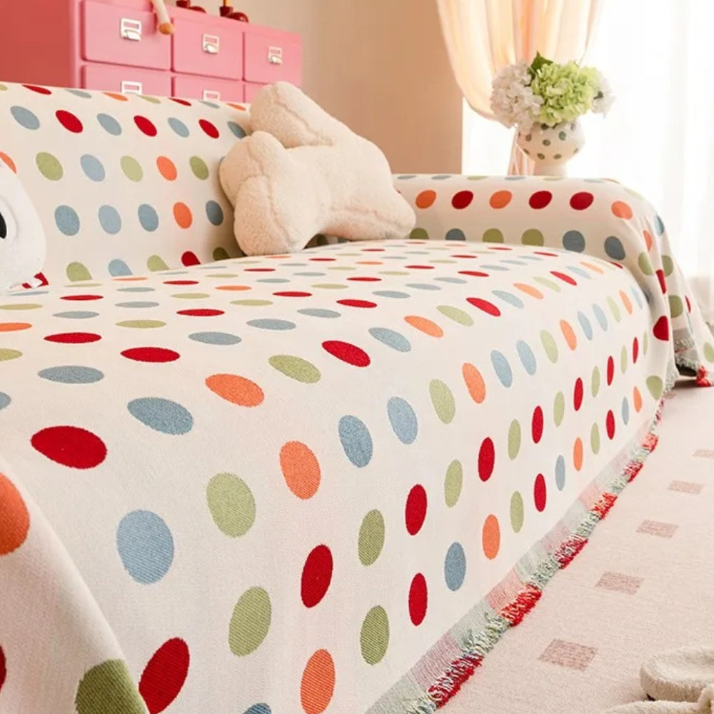 Maliben | Colorful Polka Dot Sofa Cover