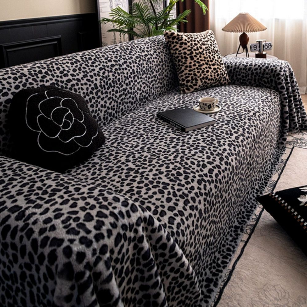 Maliben | Cozy Leopard Print Sofa Cover