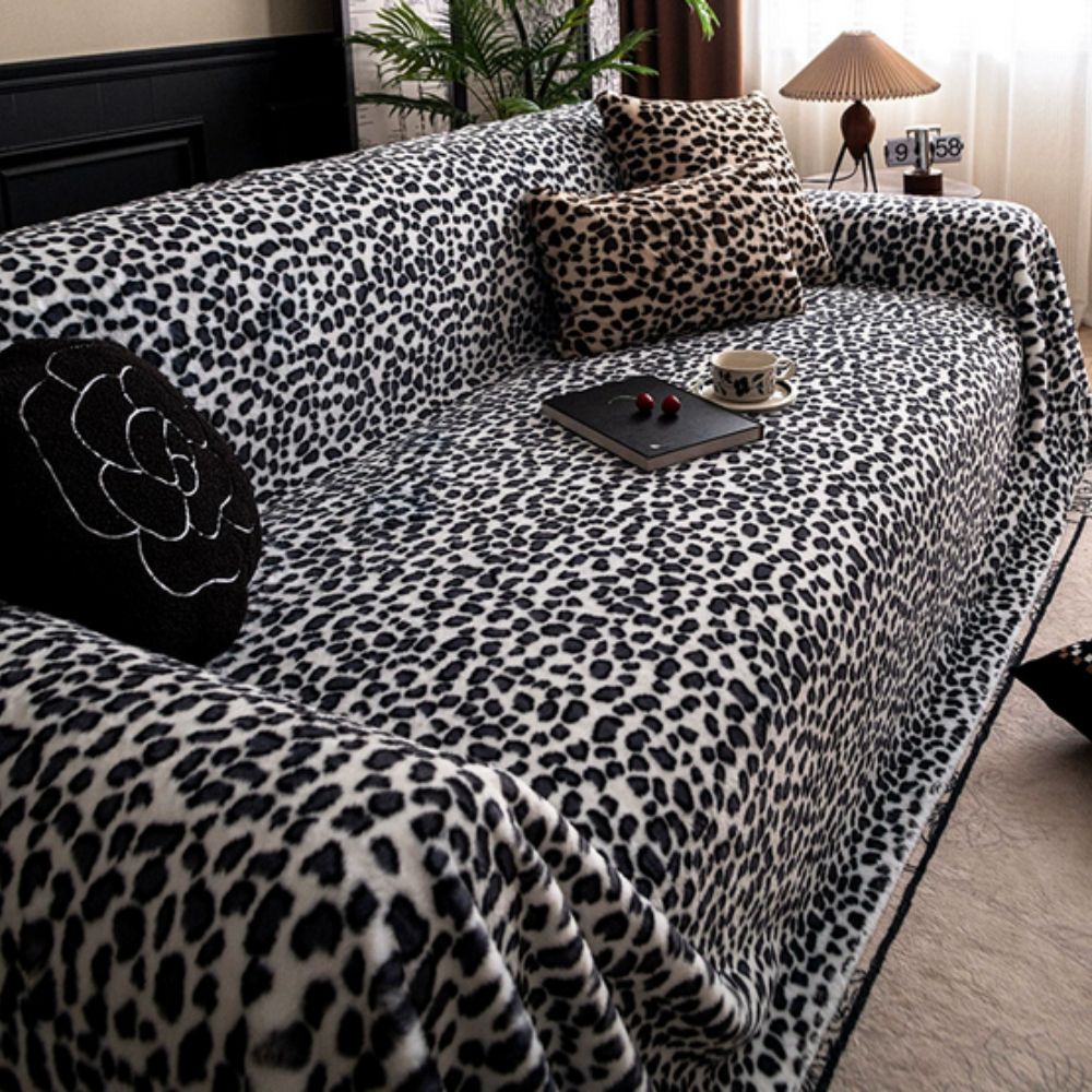 Maliben | Cozy Leopard Print Sofa Cover