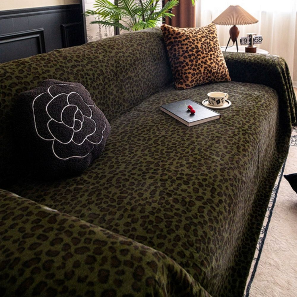 Maliben | Cozy Leopard Print Sofa Cover