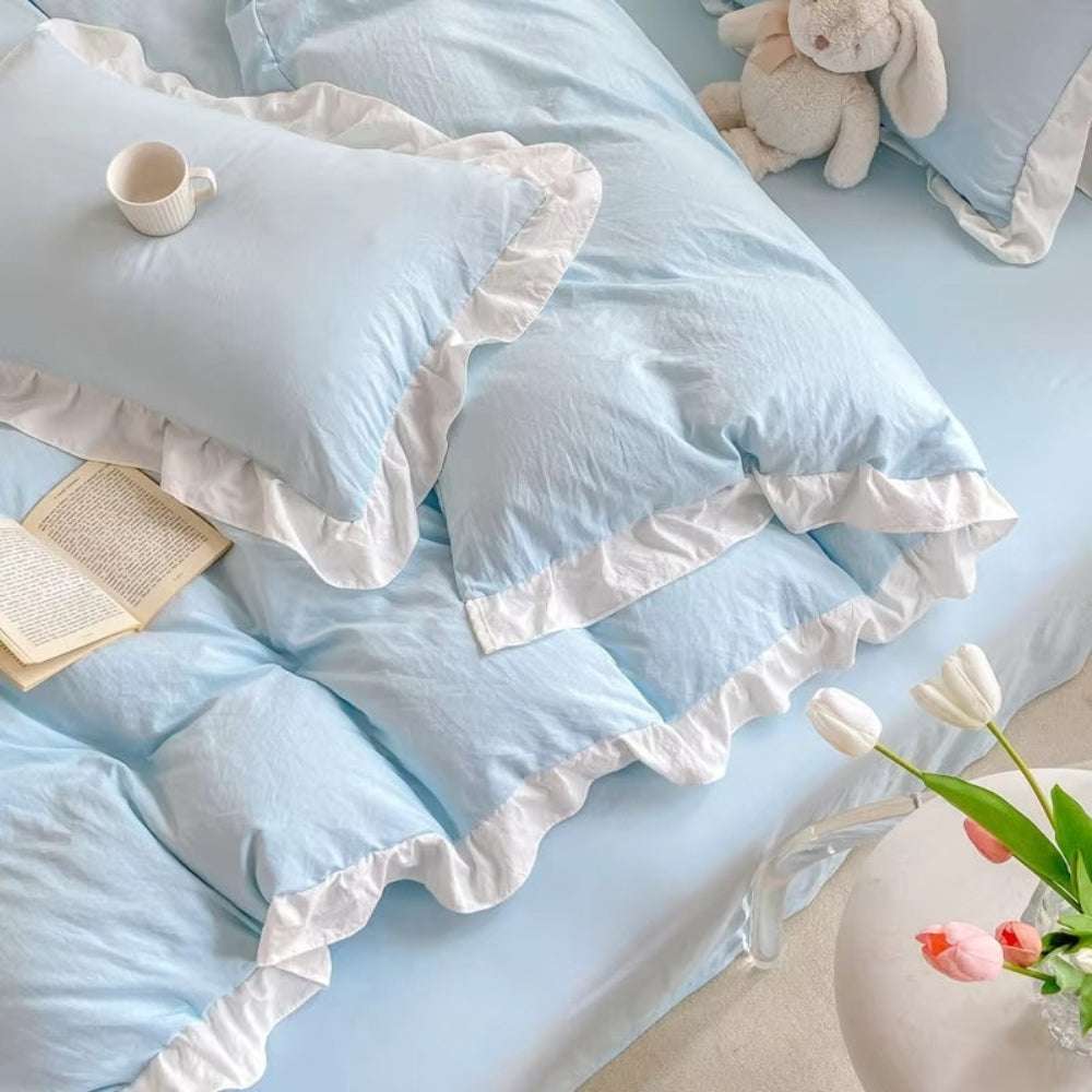 Maliben | Cottagecore Ruffle Cotton | 4pcs Bedding Set