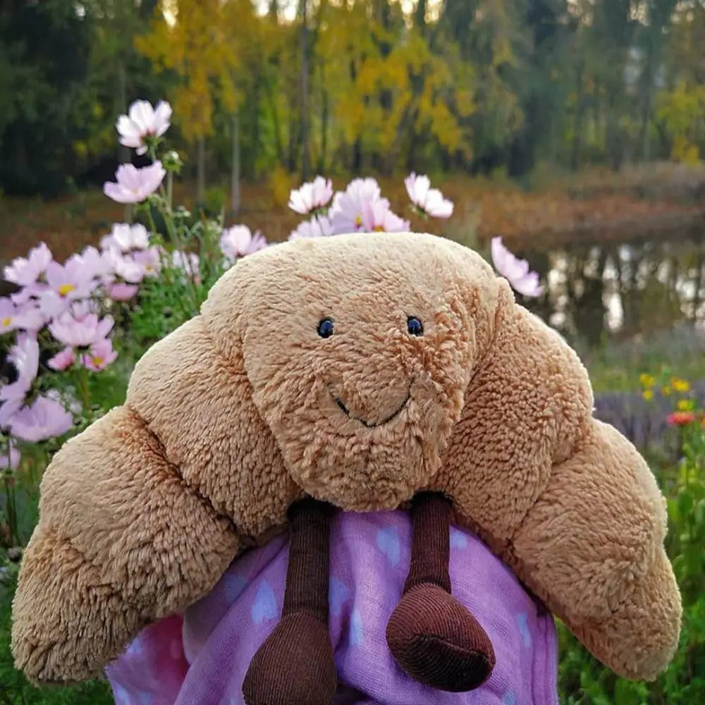 Maliben | Croissantcuddle Cuddly | Soft Plush Pillow 33 Cm, Light Brown – Joy And ComFort for Everyone