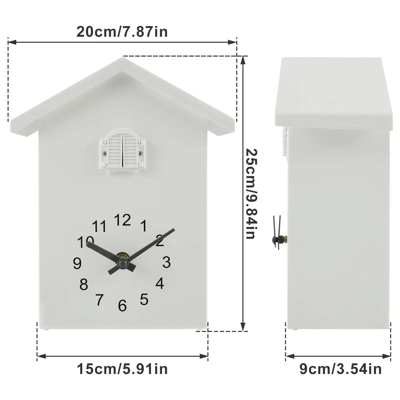 Maliben | Cuckoo Clock Cuckoo Sound Clock with Pendulum Delicate Cuckoo Clock Bird Battery Operated Cuckoo Wall Clock for Living Room Decor