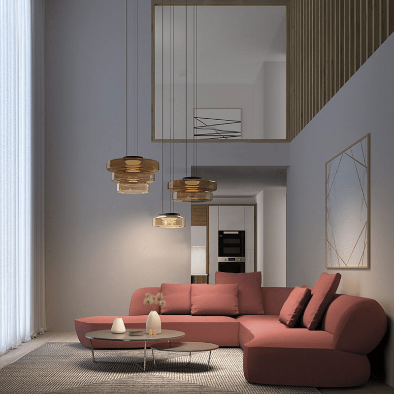 Maliben | Modern Glass Pendant Lamp In Bauhaus Style - Aurorasphere