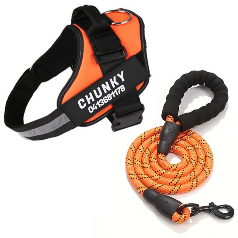 Maliben Safety Dog Harness with Name Tag & Reflectors