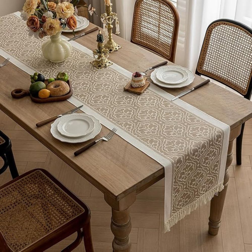 Maliben | Damask Dune Table Runner
