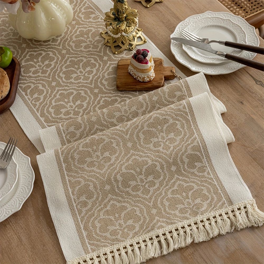 Maliben | Damask Dune Table Runner
