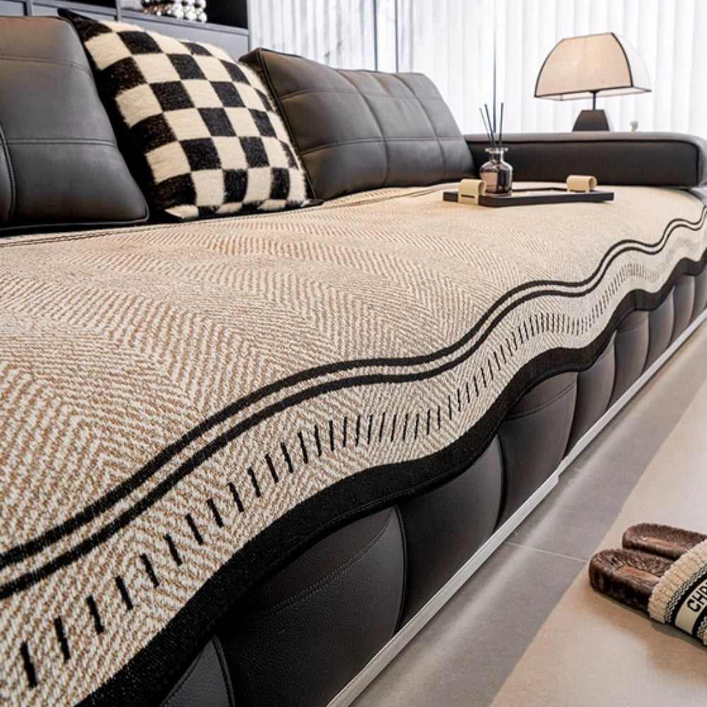 Maliben | Modern Wave Anti-Slip Sofa Cover