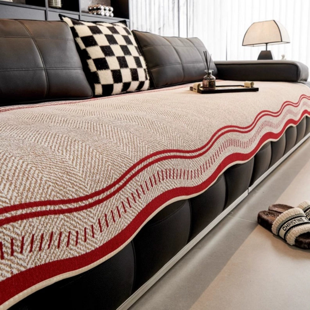 Maliben | Modern Wave Anti-Slip Sofa Cover