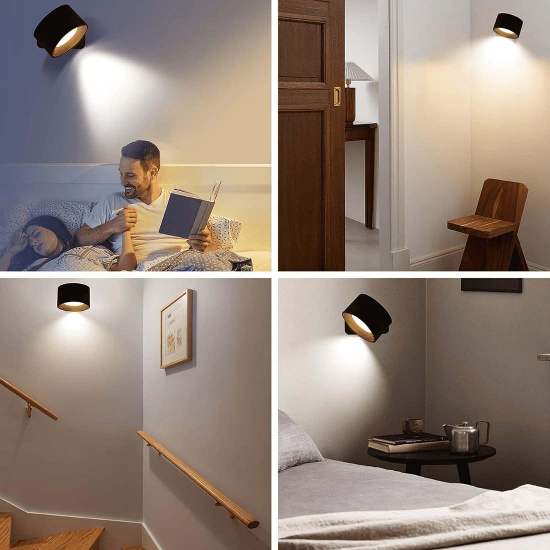 Maliben | Flexilamp – Wireless Rechargeable 360° Led Wall Light For Indoors & Outdoors