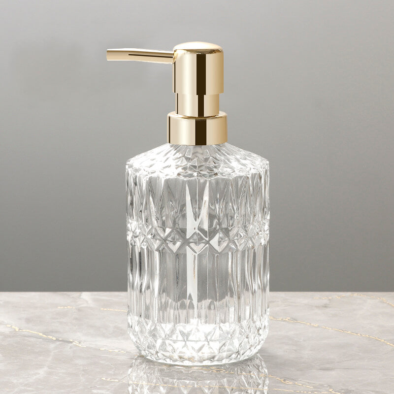 Maliben | Diamond Pattern Glass Soap Dispenser