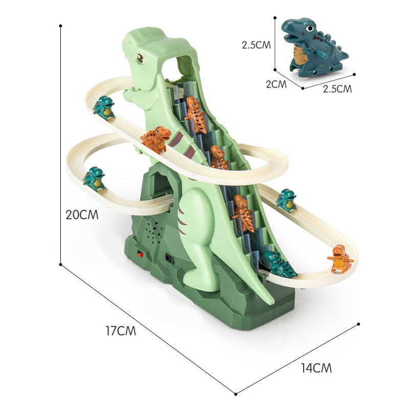Maliben | Dinorace Interactive Racetrack | Cars With Automatic Climbing Function & Led, 3+ – Exciting Adventure With Dinosaurs