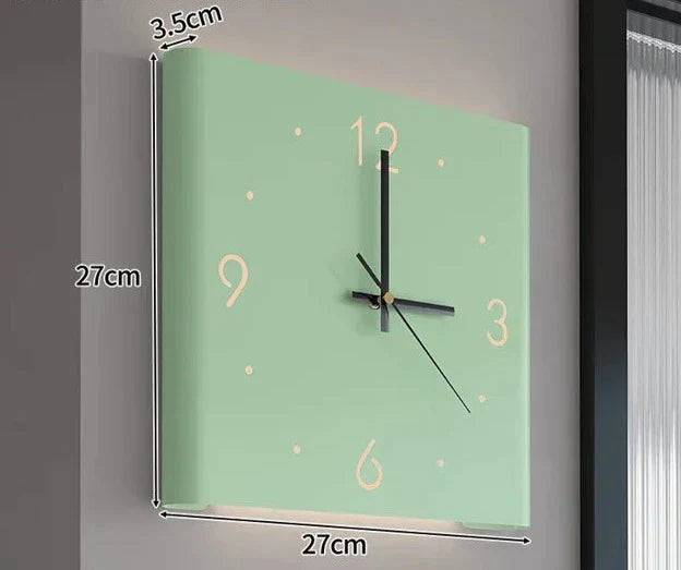 Maliben | Double-Sided Square Wall Clock With Lighting - Timelume