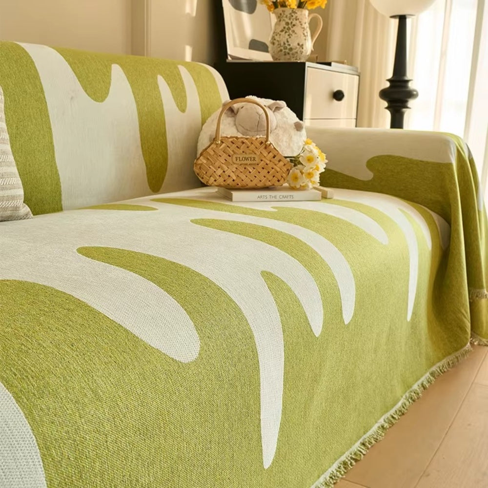 Maliben | Dripping Color Chenille Sofa Cover