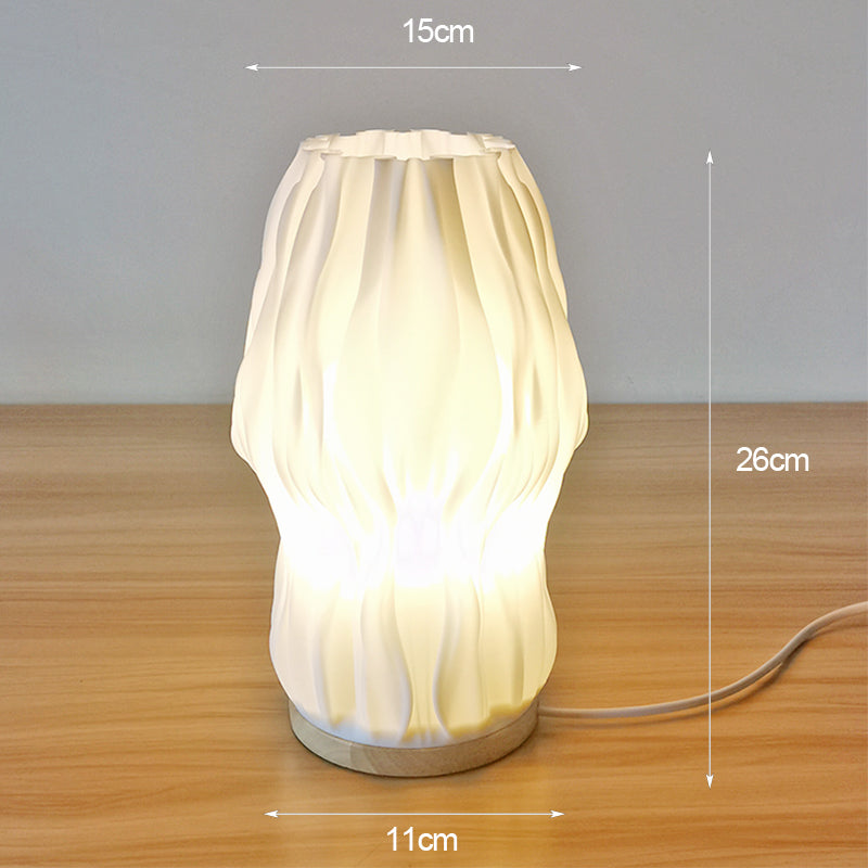 Maliben | Frenchlight Table Lamp - Elegant Pleated Table Lamp In French Cream For Atmospheric Spaces