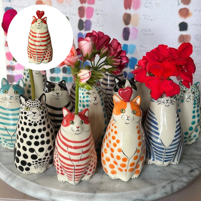 Maliben | Polka Dot Cat Vase