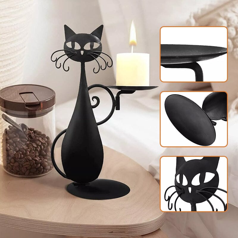 Maliben | Black Cat Candle Holder