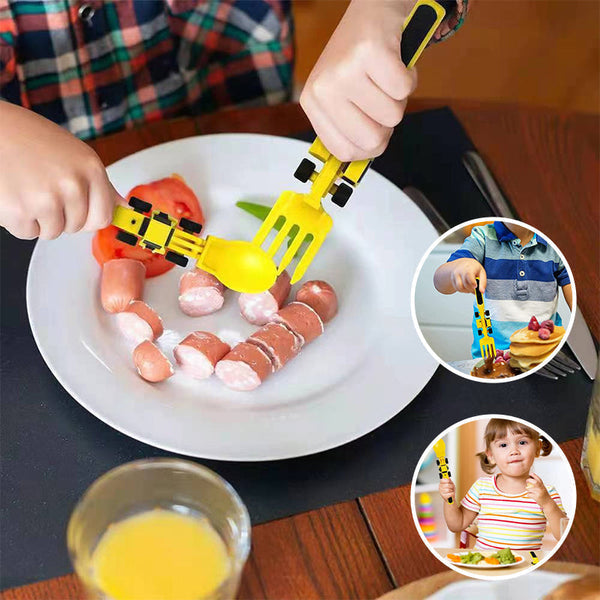 Maliben | Bulldozer Kids Cutlery Set - Constructofork