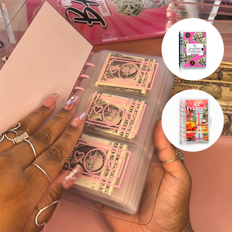 Maliben Savings Challenge Binder — 100-Envelope & 52-Week