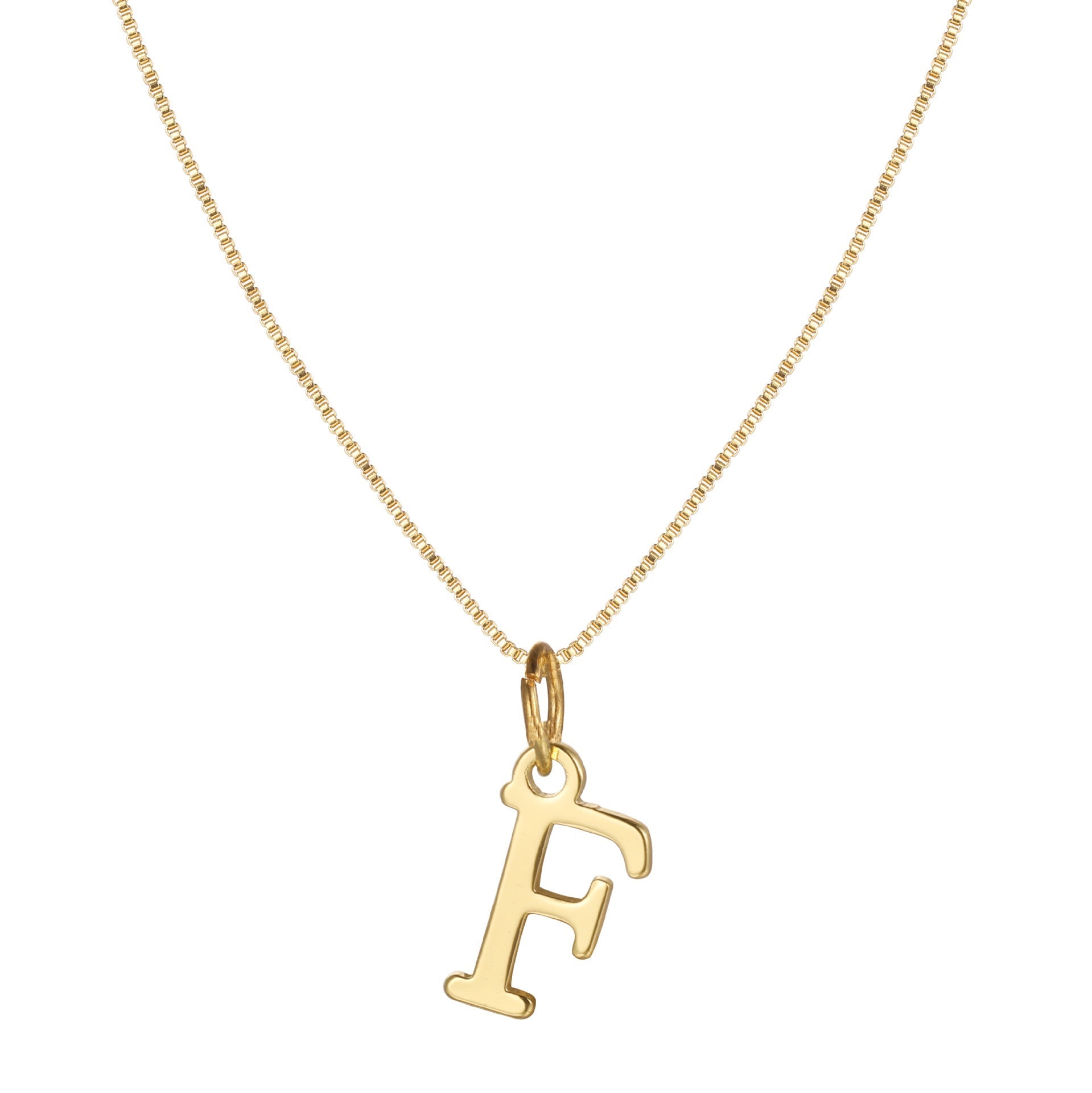 Maliben | 14k Minimal Serif Initial Necklace