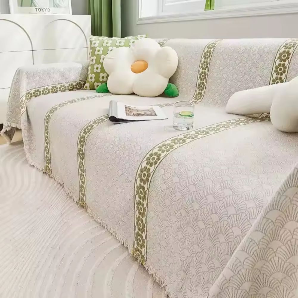 Maliben | Flourish Leaf Sofa Cover